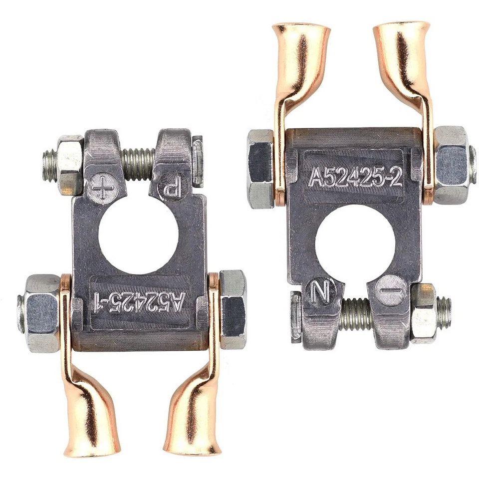 Top Post Battery Terminal Connector Positive Negative End w/Cover for Car Marine - Image 4 of 4