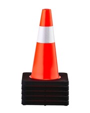 VEVOR Safety Cones Traffic Cones 18" Orange Reflective Collars Road Cones 5PCs