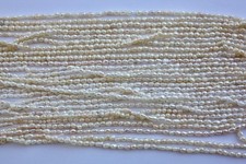 2-3 mm Oval Zuchtperlen Strang Süßwasser Perlen Schmuck Kette Halskette nmbh
