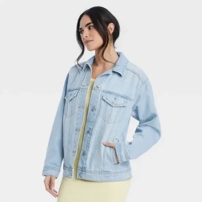 Universal Thread Light Wash 90s Baggy Denim Trucker Jacket Oversized Small NWT