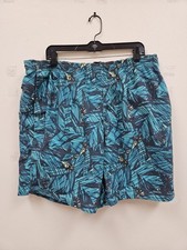 Columbia Swim Trunks Mens XL Mesh Lined 8in Inseam Pockets Drawstring Tropical
