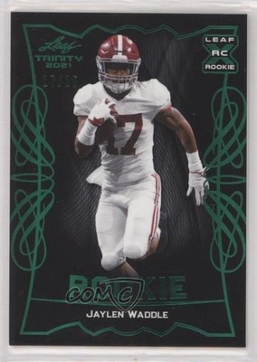 2021 Leaf Trinity Box Black Green 17/25 Jaylen Waddle #RB-07 Rookie RC g1z