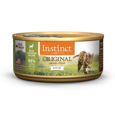 Instinct Original Pate Wet Cat Food Grain Recipe - Real Venison 5.5 Ounce Pack