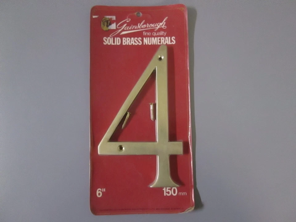 Gainsborough Primium 6 Inch House Number in Solid Brass - Image 3 of 4