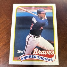 Topps Atlanta Braves Andres Thomas Chuck Tanner Ozzie Virgil Zane Smith Card Lot