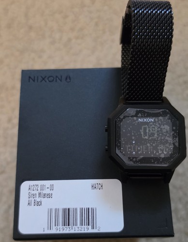 Nixon Siren Milanese All Black Watch A1272-001-00 Never worn. Nixon Watch