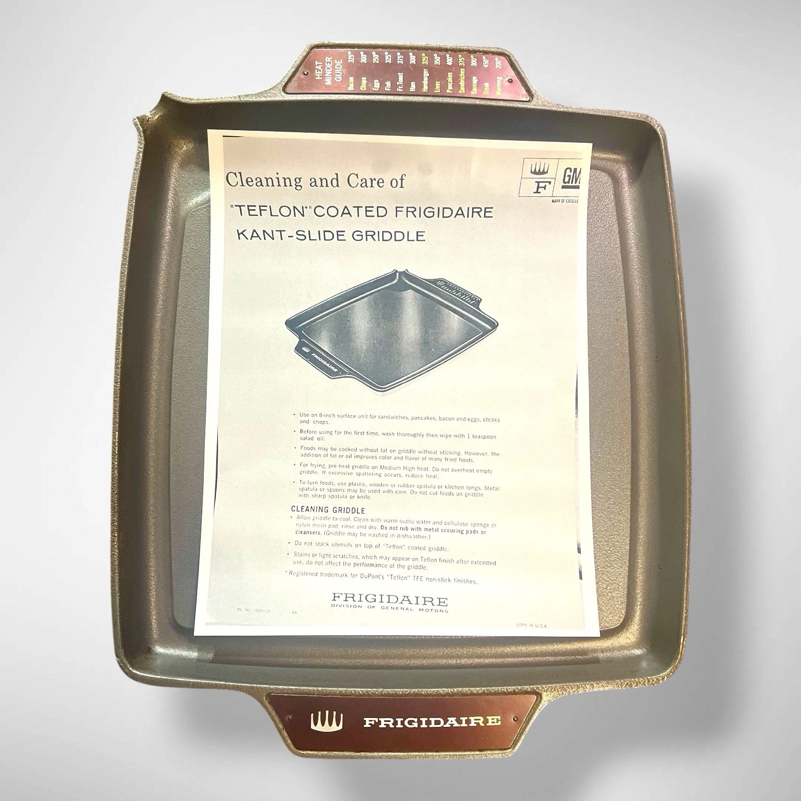 Vintage Frigidaire Cast Aluminum Kant Slide Griddle 0630794 Teflon
Opens in a new window or tab
