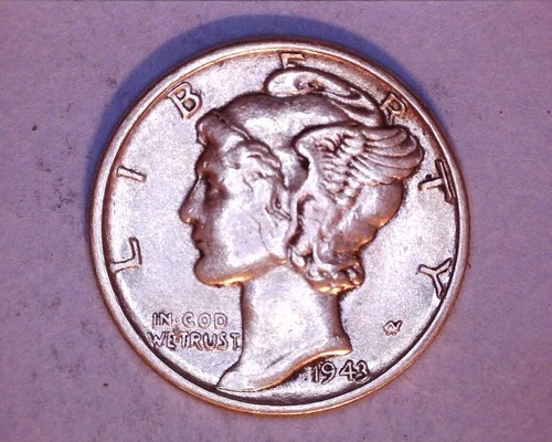 1943 Mercury Head Silver Dime  XF  ***211-6