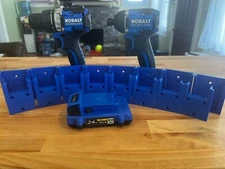 8/8 Combo Pack KOBALT 24v Tool & Battery Mounts / Hangers / Holder