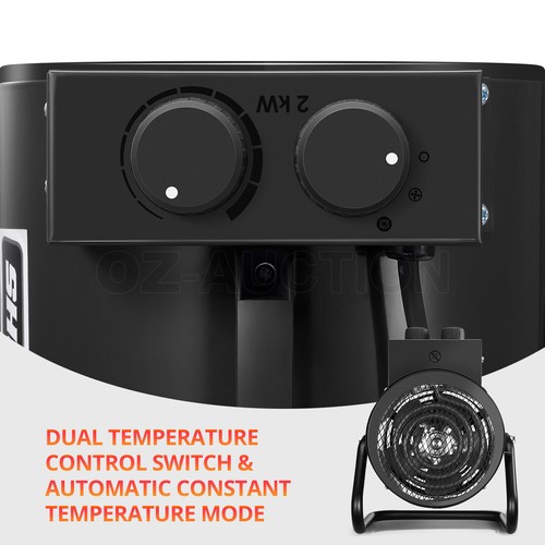 2 in 1 Electric Industrial Fan Heater Carpet Dryer Portable Fan Heater 2000W - Picture 5 of 12