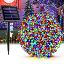 100 LED Solar powered String Lights Outdoor Garden Party Xmas Fairy Wedding Lamp
