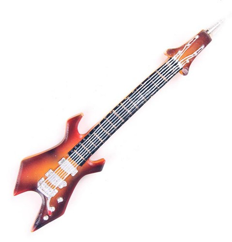 Penna a sfera a forma di CHITARRA Rock 16/17 cm - Guitar Hero stilo - Picture 4 of 5
