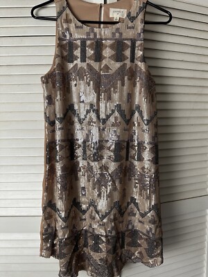 Everly Metallic Sequin Cocktail Tank Dress 33 Length Size Sm Great Condition