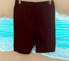 Old Navy Boys Jogger Shorts Size XL 14 -16 Burgundy Pull On Drawstring