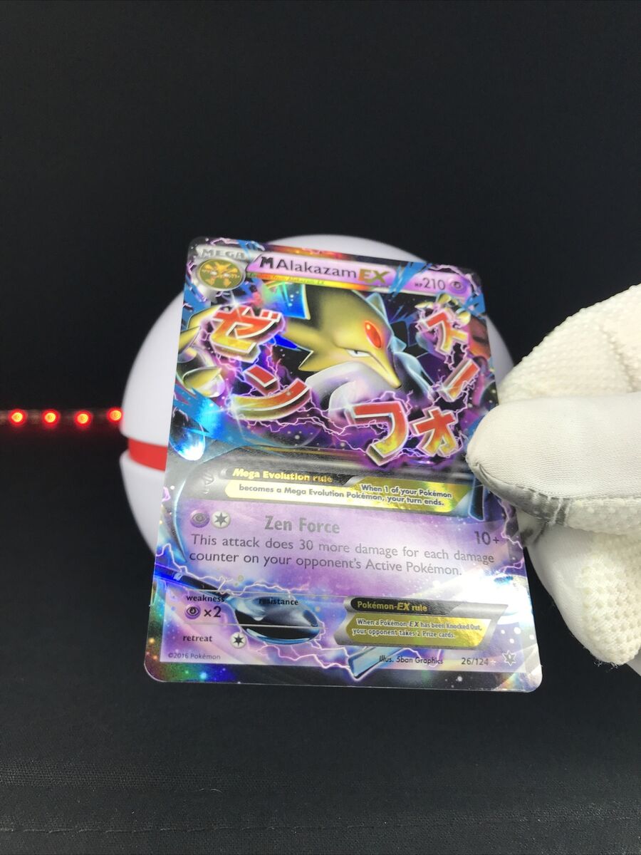 ULTRA RARE Mega M Alakazam EX 26/124 XY Fates Collide Pokemon TCG Holo Foil  - LP