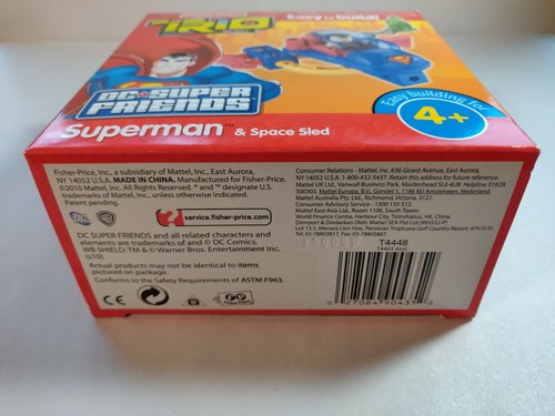 Fisher Price TRIO DC Super Friends SUPERMAN & Space Sled (CosBman864) - Picture 4 of 7