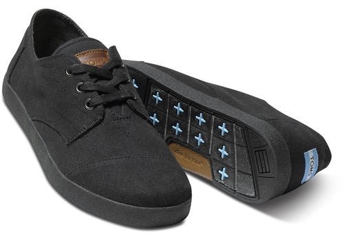 Toms PASEOS Black-Black Rubber Sole 
