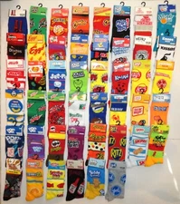 New Odd Sox Nostalgic Food Snack Brands Novelty Socks Crew Mens Womens Gag Gifts