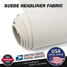 Beige Suede Headliner Fabrics Foam Backed 80"x60" Car Ceiling Replace Material