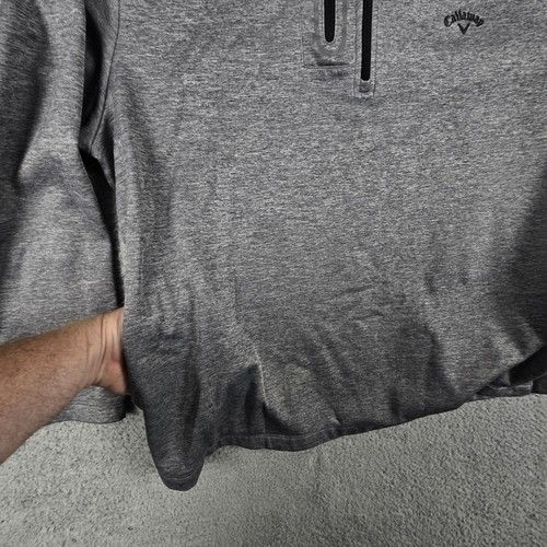 Callaway 1/4 Zip Golf Pullover Mens XXL Heather Gray Performance Stretch 2XL - Picture 6 of 13