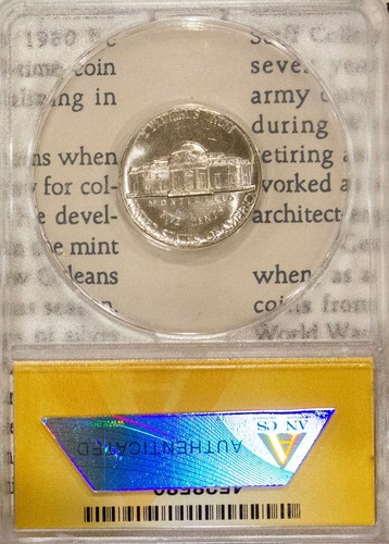 1972 5C Jefferson Memorial Nickel MS 62 ANACS 4528580 + Bonus - Picture 2 of 2