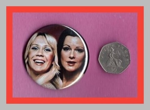 ABBA / 6 Assorted 56mm Badges - Set 17 - Slipping Through My Fingers - Picture 2 of 2