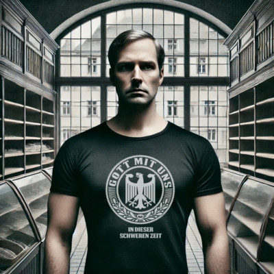 T-Shirt Gott mit uns-in dieser schweren Zeit Kaiser Krone Heimat Deutschland