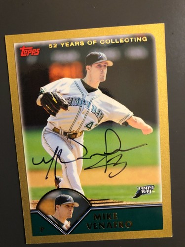 Tampa Bay Rays MIKE VENAFRO autographed 2003 Topps