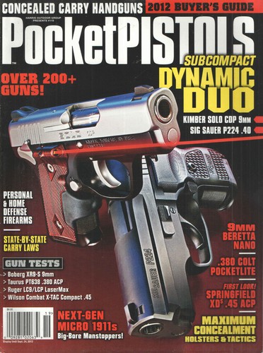 Pocket Pistols Magazine Back Issue - September 2012 - Kimber Solo CDB Sig P224