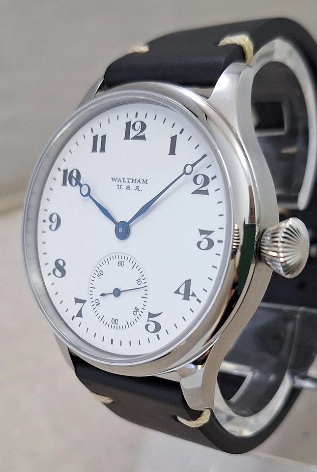 Waltham Royal Grade 12s Pocket Marriage Watch Conversion 44mm Wrist Watch 1919