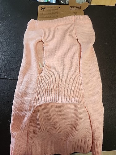 Pup Crew Mission Pets ""Drama Queen"" Hundebekleidung rosa Strickpullover LG Neu mit Etikett - Bild 2 von 3