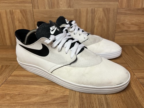 RARE🔥 Sz 9.5 - Nike SB Lunar OneShot Skateboarding Shoes 631044-101 Men's Shoe - 第 1/11 張圖片