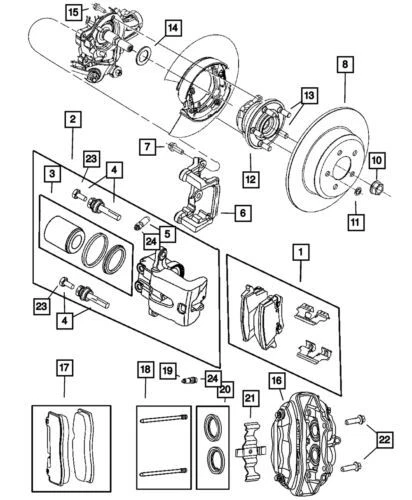 Rotor de freno de disco trasero genuino Mopar 2006-2023 Dodge Magnum 68368073AA Foto 3 de 3