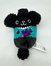 Dog vs Squirls Squirrel Linda Black Poodle Plush 5" Embroidered Eye Bean Bag Toy