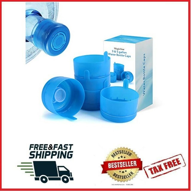 5 pcs Water Bottle Caps Gallon Snap On Cap Reusable Lid Drinking Primo Non Spill eBay