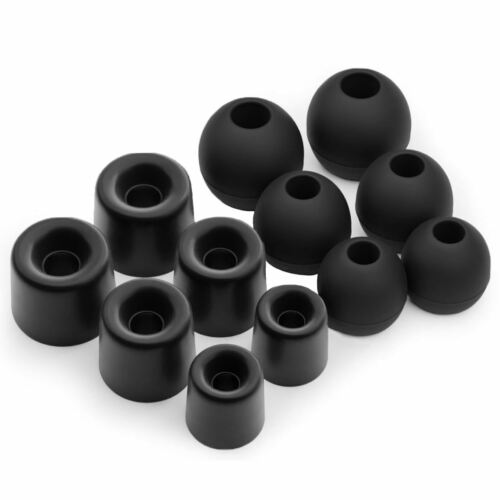 12 x Silicone EarBuds & Foam EarBuds Ear Tips For Earphones Headphones - Picture 1 of 5