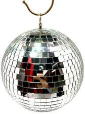 New Year's Eve Sparkle Glamour Mirror Disco Ball Silver Mirror Ball Pre-Owned