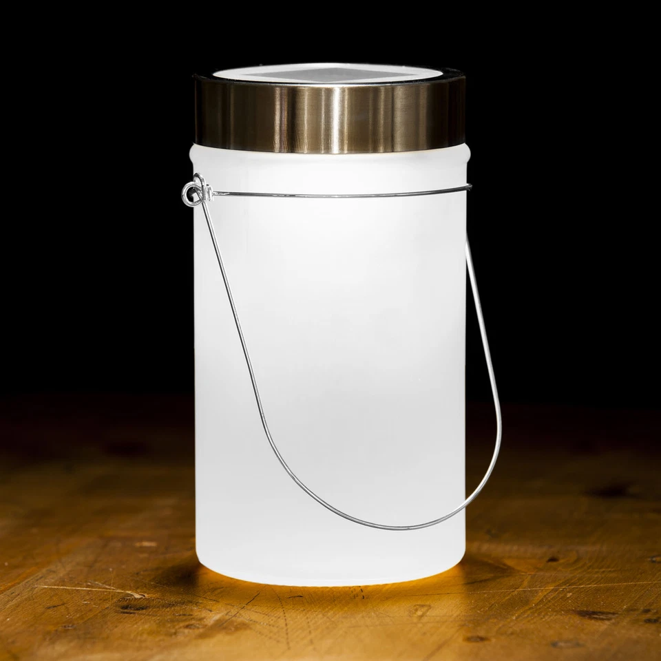 Solarlampe Einmachglas LED Solarlaterne Gartenlampe Solarglas Lampe Solarlicht - Bild 3 von 4