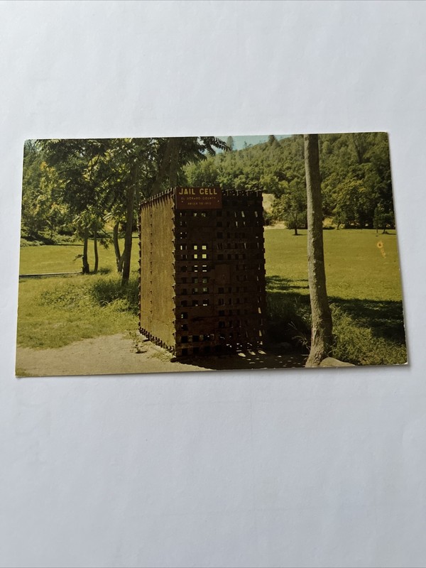 Vintage Postcard New El Dorado County California Jail Cell Unused