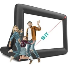 Inflatable Movie Projector Screen Projection Outdoor Theater W/Blower 16 Feet