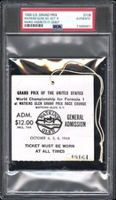 MARIO ANDRETTI DEBUT F1 GRAND PRIX RACING TICKET STUB 1968 WATKINS GLEN POP1 PSA