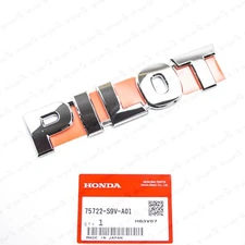 New Genuine OEM Honda 03-08 Pilot Rear Emblem Nameplate Badge 75722-S9V-A01