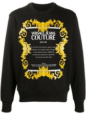 VERSACE JEANS COUTURE LOGO PRINT SWEATSHIRT-BLACK.