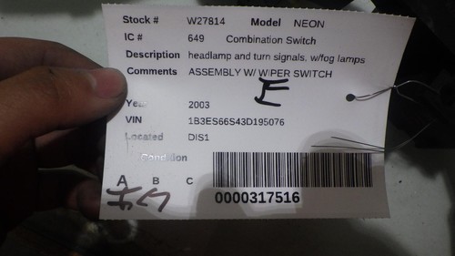 Interruptor combinado Dodge Neon 03 - Imagen 2 de 6