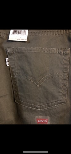 LEVI'S Boys 511 Slim Khaki Green Jeans 12 Regular Denim Size 26x26 NWT - Picture 8 of 9
