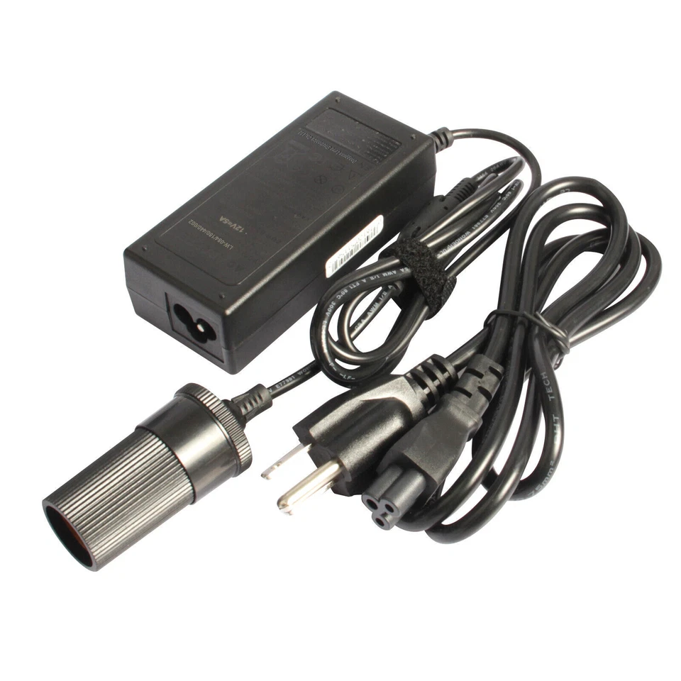 AC To DC Converter 110V To 12V 5A 60W Car Cigarette Lighter Socket Power Adapter - Image 3 of 4