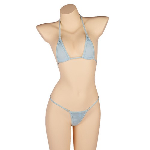 Women's Extreme Sexy Hot Silk Micro Bikinis Set, G-string Mini Thong Swimwear - Picture 31 of 35