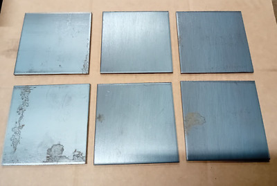 6 x 100 mm x 100 mm x 4 mm Baustahlplatte Zuschnitt. Fertigung Schweißprojekt.