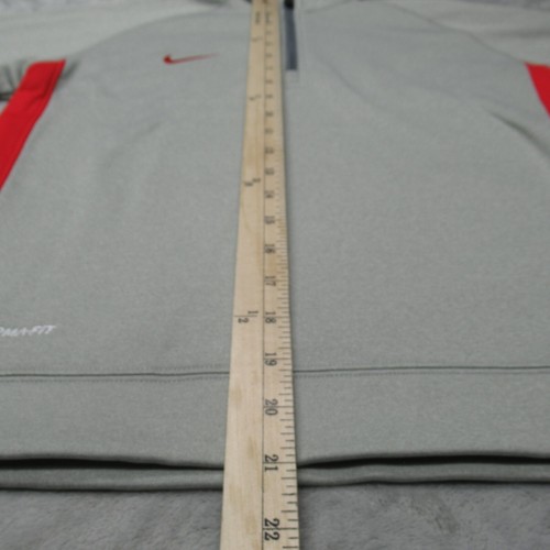 Nike Fleece Boys Large Gray Soccer Core Therma Fit Shirt 1/4 Zip Colorblock NEW - Picture 8 of 11