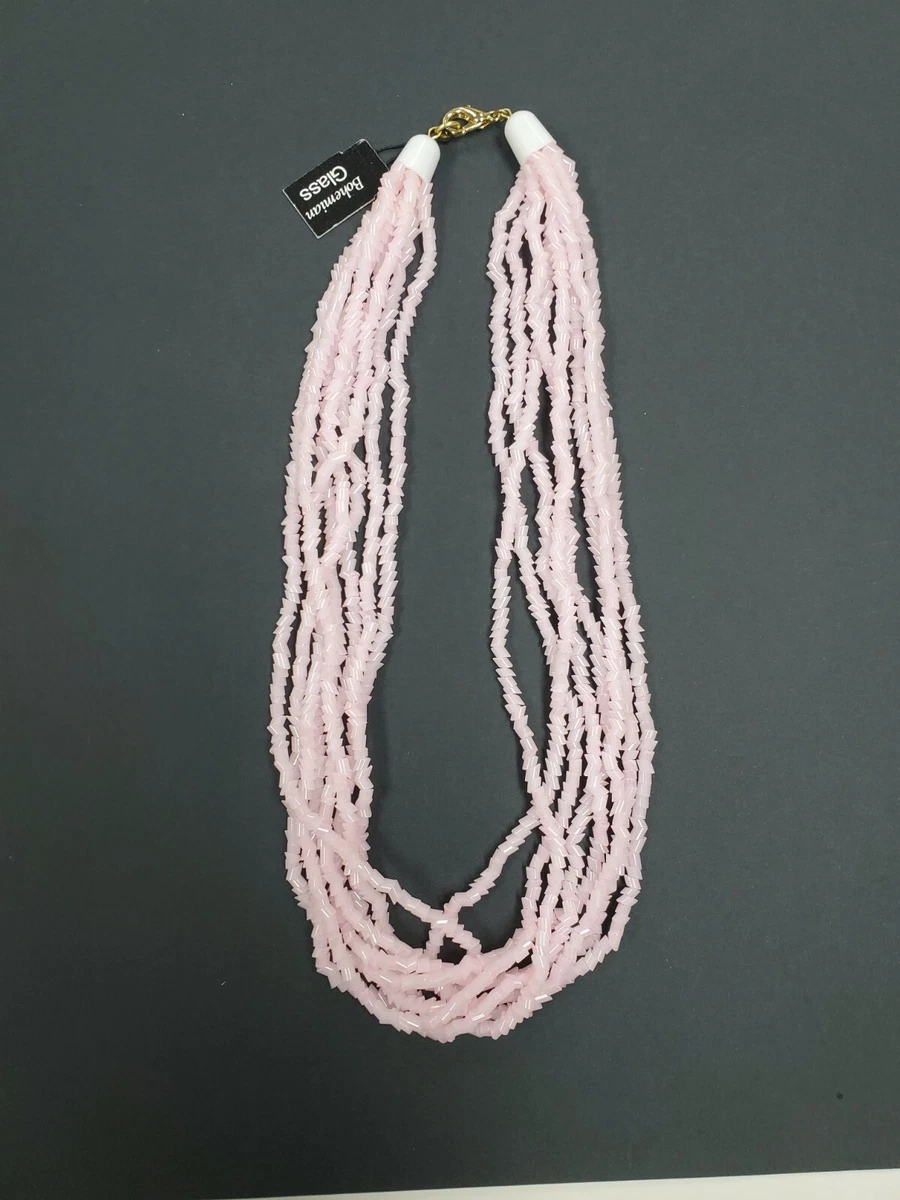 Bohemian glass necklace clearance